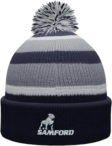 Vista 41 de NCAA Prime - Gorro de punto de invierno con pompón plegable