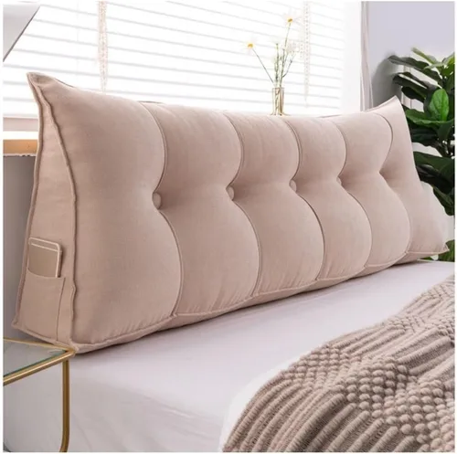Vista 12 de Almohadas de cuña para cabecero + almohada de cuña para descansar y leer, cojín triangular súper suave, soporte de posicionamiento, almohadas largas