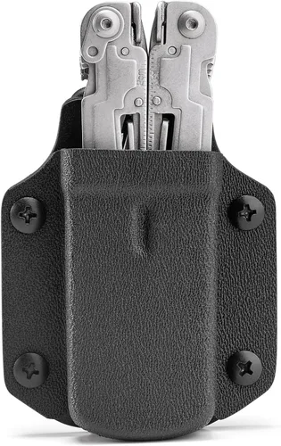 Vista 11 de TACTICAL GEEK TX1 - Funda multiherramienta EDC, funda ajustable con clip trasero para cinturón, multiherramienta no incluida (negro)