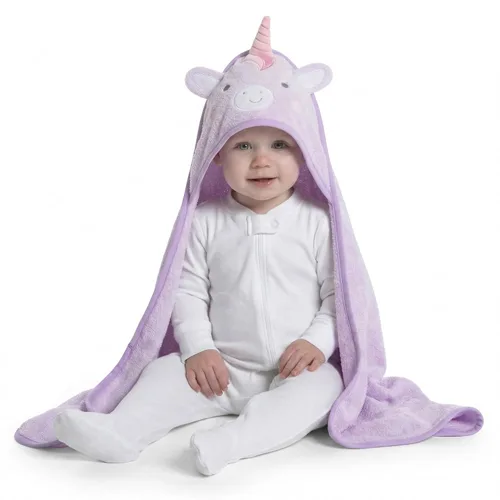 Vista 21 de Delta Children Toalla de baño con capucha personalizada para bebé/lactante - Super suave y absorbente - Esencial para recién nacido - Regalo ideal