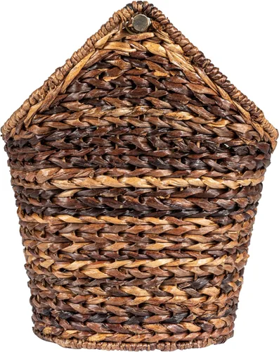 Vista 4 de Creative Co-Op Bankuan - Cesta de papel higiénico con mango de madera, color marrón