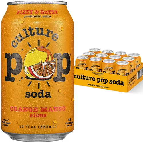 Vista 12 de Culture Pop Soda, cereza negra espumosa de Noah Kahan, soda probiótica baja en azúcar, alternativa al jugo espumoso, sin OMG, kosher, sin gluten