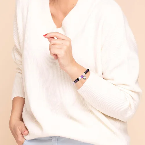 Vista 6 de Pulseras de regalo inspiradoras para mujer, pulseras de piedra natural curativa, regalos de recupérate pronto para mujeres, mejores amigas, hermanas
