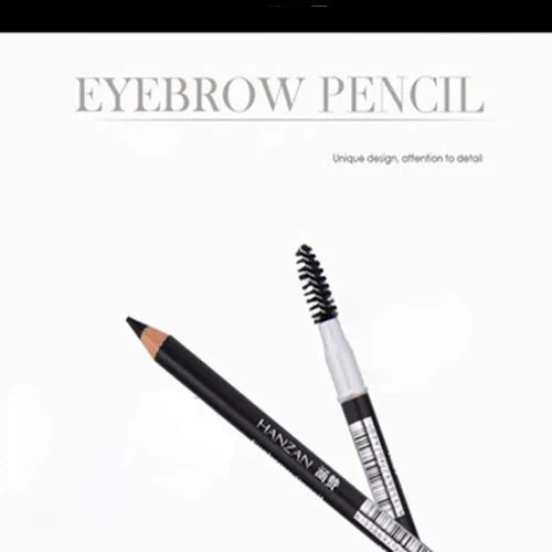 Vista 6 de Lápiz de cejas impermeable delineador de ojos para cejas, lápiz de maquillaje de madera de cedro, herramienta cosmética (EB02 café oscuro)