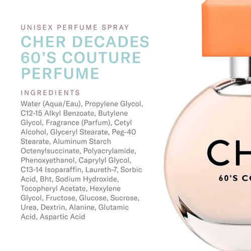 Vista 2 de SCENT BEAUTY Cher Decades Couture - Perfume en aerosol unisex - Cher Decades 60's - 1 onza líquida