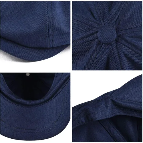 Vista 7 de BOTVELA Gorra plana de Newsboy para hombre, 100% algodón, Gatsby Ivy Golf Cabbie Hat