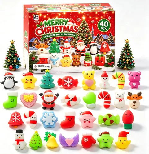 Vista 9 de 100 Pcs Mochi Squishy Fidget Toy, Mini Squishies Bulk Party Favors for Kids Animal/Fruit