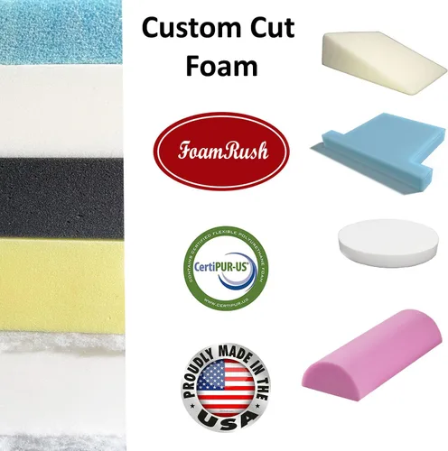 Vista 31 de FoamRush Espuma de tapicería de 1 x 22 pulgadas de ancho x 24 pulgadas de largo, espuma firme de alta densidad de apoyo suave