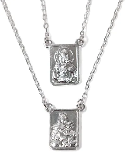 Vista 2 de Roman Collar de plata de ley con diseño de infinito de Escapulario, 26 pulgadas de largo