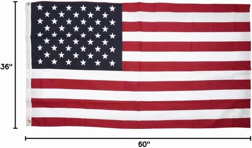 Vista 6 de Annin Flagmakers (19417) Bandera estadounidense de poliéster/algodón, fabricada en Estados Unidos, 3 x 5 pies, para todo tipo de clima