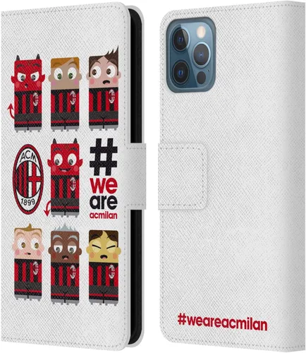 Vista 14 de Head Case Designs Officially Licensed AC Milan Dream Big Children Leather Wallet Case Compatible with Apple iPhone 11