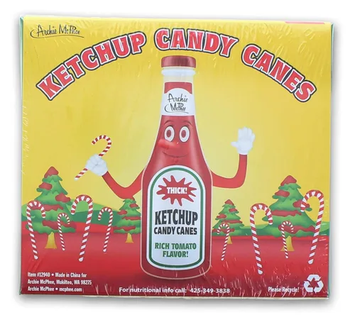 Vista 3 de Archie McPhee - Caja de regalo divertida de bastón de caramelo de ketchup, 3.8 onzas