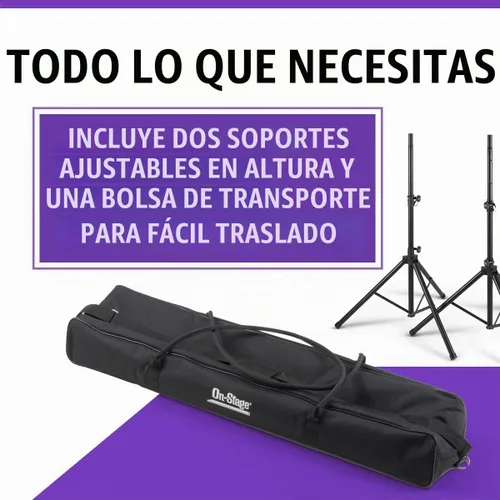 Vista 7 de On-Stage SSP7950 - Paquete de soporte de altavoz de aluminio