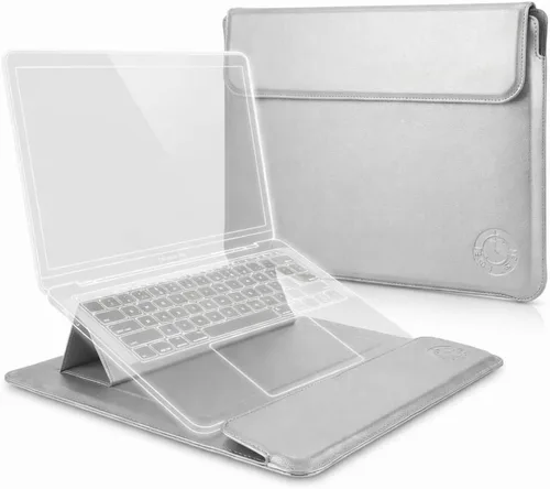 Vista 10 de Funda magnética de piel sintética impermeable 3 en 1 para MacBook Air Pro Tablet HP Microsoft Envy Huawei Lenovo Surface Portable Protector Bag