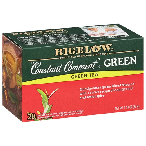 Vista 26 de Bigelow Té verde con melocotón, cajas de 20 unidades (paquete de 6) Té con cafeína con té verde y menta, 120 bolsas de té en total