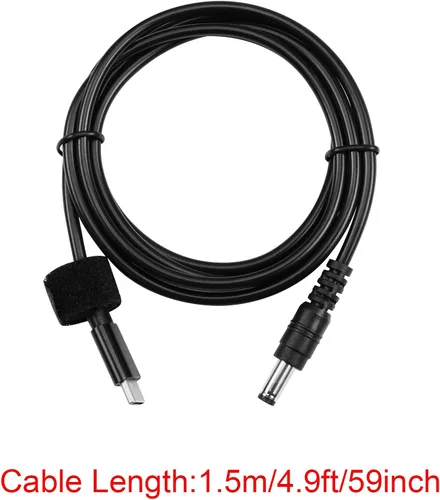 Vista 7 de GINTOOYUN Cable de carga USB C a DC5521 de 65 W PD USB tipo C de entrada a CC 0.217 x 0.083 in, cable de carga de alimentación de salida