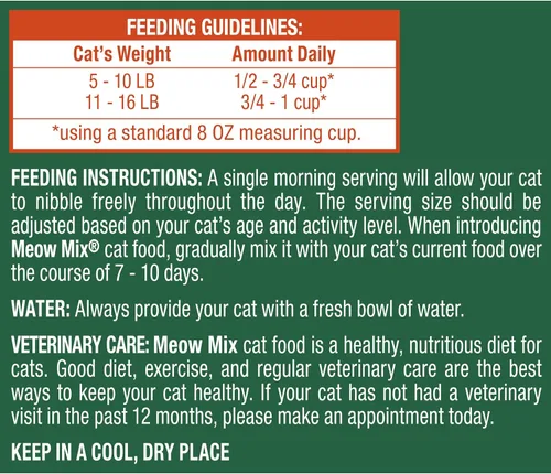 Vista 5 de Meow Mix Alimento seco para gatos de fórmula interior, bolsa de 3.15 libras (paquete de 4)