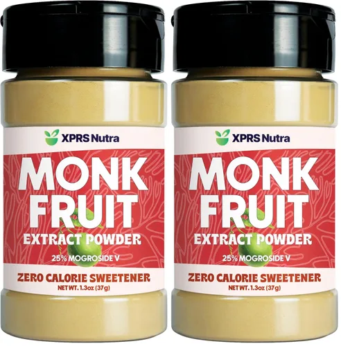 Vista 8 de XPRS Nutra Polvo de extracto de fruta de monje – 1.3 onzas de sustituto de azúcar edulcorante de fruta de monje Mogroside 25% premium