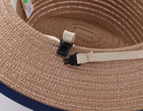 Vista 7 de Connectyle Sombrero de sol Fedora para niños pequeños, sombrero de Panamá de ala ancha, sombrero de playa de verano