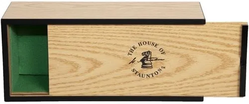 Vista 4 de The House of Staunton Caja de ajedrez deslizante Ébano (Macassar Ebony)