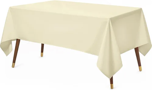 Vista 31 de Utopia Kitchen Mantel rectangular, 1 paquete, mantel lavable a máquina, mantel de poliéster para comedor, fiestas de bufé, pícnics, eventos, bodas