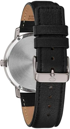 Vista 4 de Harley-Davidson 76A163 - Reloj de pulsera para hombre diseño de calavera estrellas y rayas correa de piel