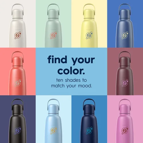 Vista 9 de sodastream Fizz & Go Cool, Botella de agua carbonatada de acero inoxidable de 0.9 L, botella de metal aislada para agua con gas, compatible