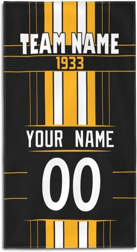 Vista 8 de ANTKING Toalla de playa Cleveland de 32 x 52 pulgadas, personalizada con cualquier nombre y número para hombres, mujeres y jóvenes, regalos
