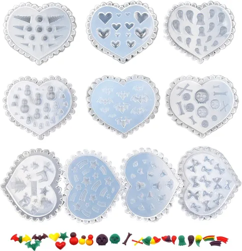 Vista 4 de 10 moldes de silicona para uñas, decoración de arte de uñas, moldes de resina para manicura, plantillas de cristal, herramientas de manicura