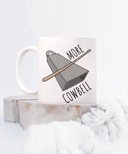 Vista 3 de Taza divertida para músico, más cencerro, regalo de percusión, regalo para profesor de música, regalo para baterista, regalo para miembro