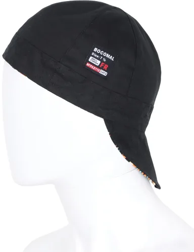 Vista 6 de BOCOMAL Gorro de Soldadura Resistente al Fuego CAT2 de Peso Medio con Estampado, Gorras de Soldador de 6 Paneles - Juego de 2
