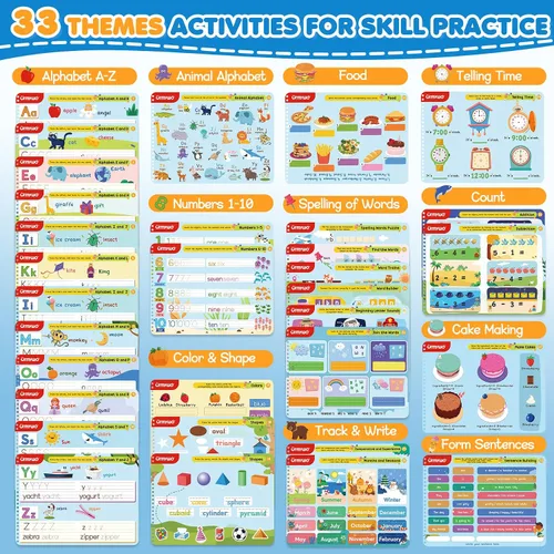 Vista 8 de URMYWO Actividades de aprendizaje preescolar, libro de ejercicios de jardín