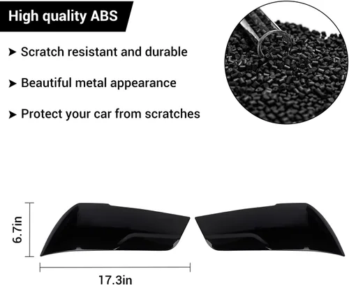 Vista 4 de Hoolcar Cubierta de lámpara delantera para faros delanteros, marco de bisel, accesorios exteriores compatibles con Dodge Charger 2011-2014, negro