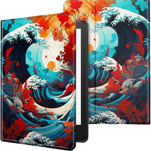 Vista 65 de Funda para tablet Kindle Fire 7 2019/2017 lanzamiento 9ª/7ª generación 7 pulgadas, ligera, protectora de piel sintética, cubierta inteligente