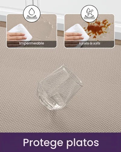 Vista 8 de DEXI Alfombrillas de Cocina Acolchadas Anti Fatiga, 17x59, Alfombra de Pasillo para Estar de Pie Impermeable, Espuma Viscoelástica Cómoda Acolchada