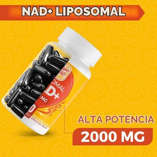Vista 3 de Suplemento NAD de 2000 MG, NAD+ liposomal con alta absorción, más eficiente que la ribósido de nicotinamida, suplemento potenciador puro y Plus