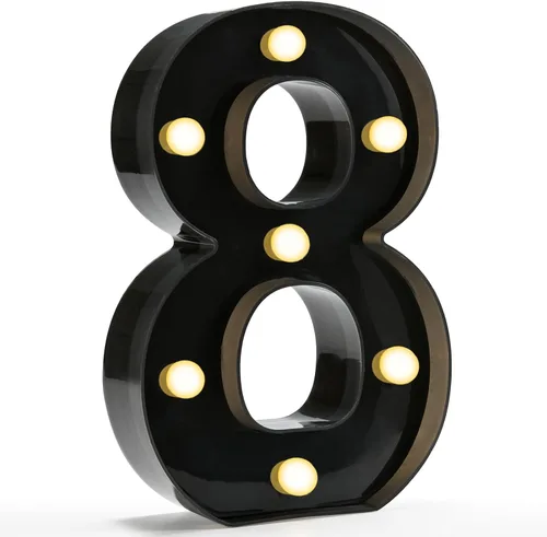 Vista 61 de Pooqla - Números iluminados negros, decoraciones de cumpleaños 50 para hombres Number 50