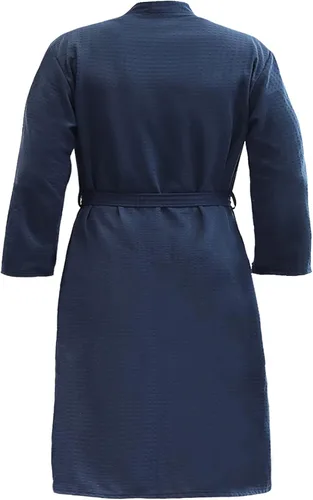 Vista 2 de Bata de baño tipo kimono ligera hasta la rodilla para hombre, bata de ducha para spa