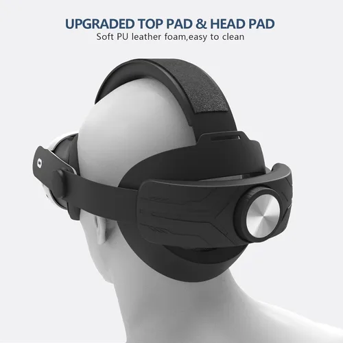 Vista 7 de Comfort Head Strap for Oculus Quest 3, MTomatoVR Lightweight Replacement Strap VR Accessaries, Reduce Face Pressure Comfortable Convenient Flip