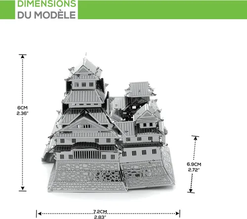 Vista 6 de Set de castillo Fascinations Metal Earth 3D Himeji de metal 3D