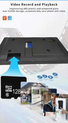 Vista 7 de ANJIELO SMART Sistema de intercomunicación de video WiFi, timbre visual de 2 hilos, timbre de video con pantalla táctil de 7 pulgadas con monitor