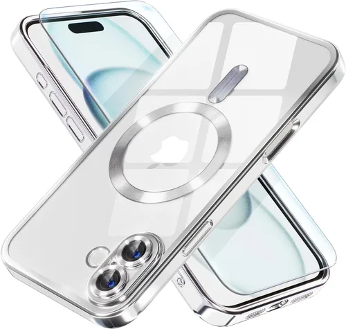 Vista 75 de Misea Funda magnética para iPhone 14 compatible con MagSafe [nunca amarillenta] [protección contra caídas de grado militar] protector completo
