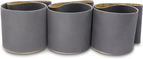 Vista 9 de Cinturones de lijado de carburo de silicio de 4 x 36 pulgadas, pack de 3