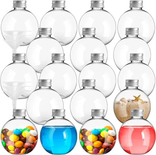 Vista 8 de 30 botellas de plástico para arte de arena, 6 onzas, forma de Dorado