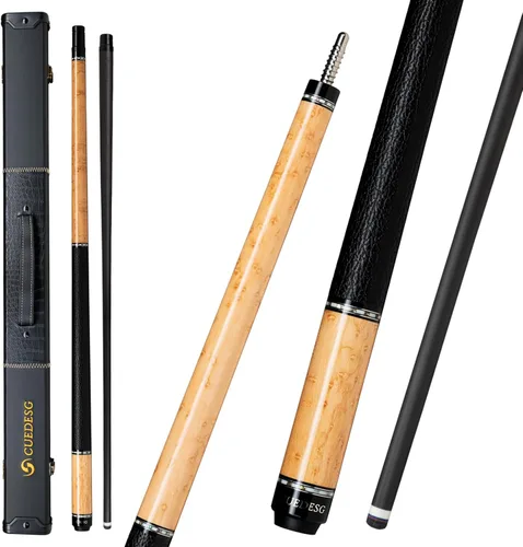Vista 29 de Palo de Billar de Fibra de Carbono 10.5mm/11.8mm/12.5mm, Palo de Piscina de Baja Deflexión con Empuñadura de Madera Rara, Palo de Billar Profesional