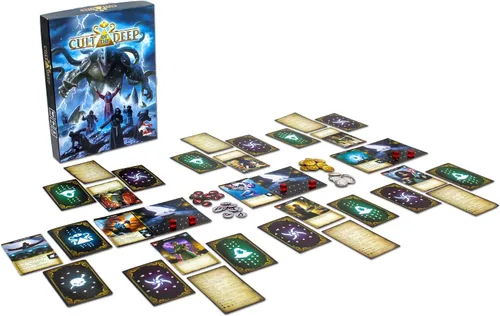 Vista 4 de Cult of The Deep: un juego de mesa de estrategia de 45-75 minutos para 4-8 jugadores, para luchar por los controles de rituales y monstruos míticos