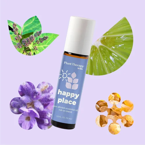 Vista 3 de Plant Therapy KidSafe Happy Place - Mezcla de aceites esenciales de 0.3 fl oz (1/3 oz) prediluido, aromaterapia calmante para el estrés