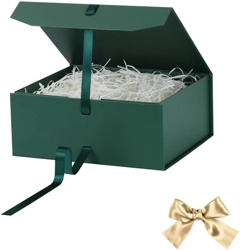Vista 35 de GoooodGift Caja de regalo grande azul, 1 paquete de 13.5 x 11 x 5.3 pulgadas, caja de regalo de lujo para regalos con tapa de cierre magnético