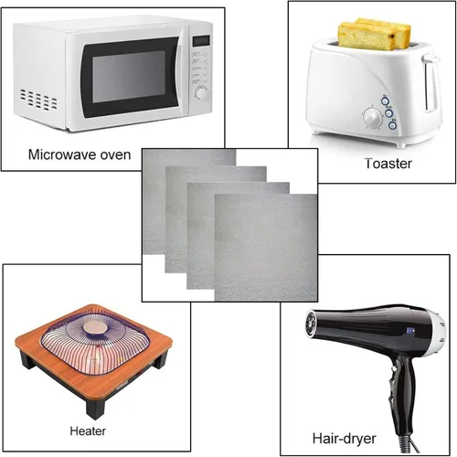 Vista 4 de 4 cubiertas de guía de ondas para microondas, cubierta de guía de ondas de 5.1 in x 5.1 in, hojas de placas de mica para horno de microondas