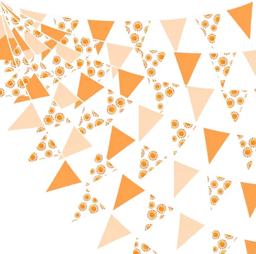 Vista 11 de Bandera triangular de tela de algodón para decoración de otoño, boda, cumpleaños, día de Acción de Gracias, hogar, guardería, jardín al aire libre
